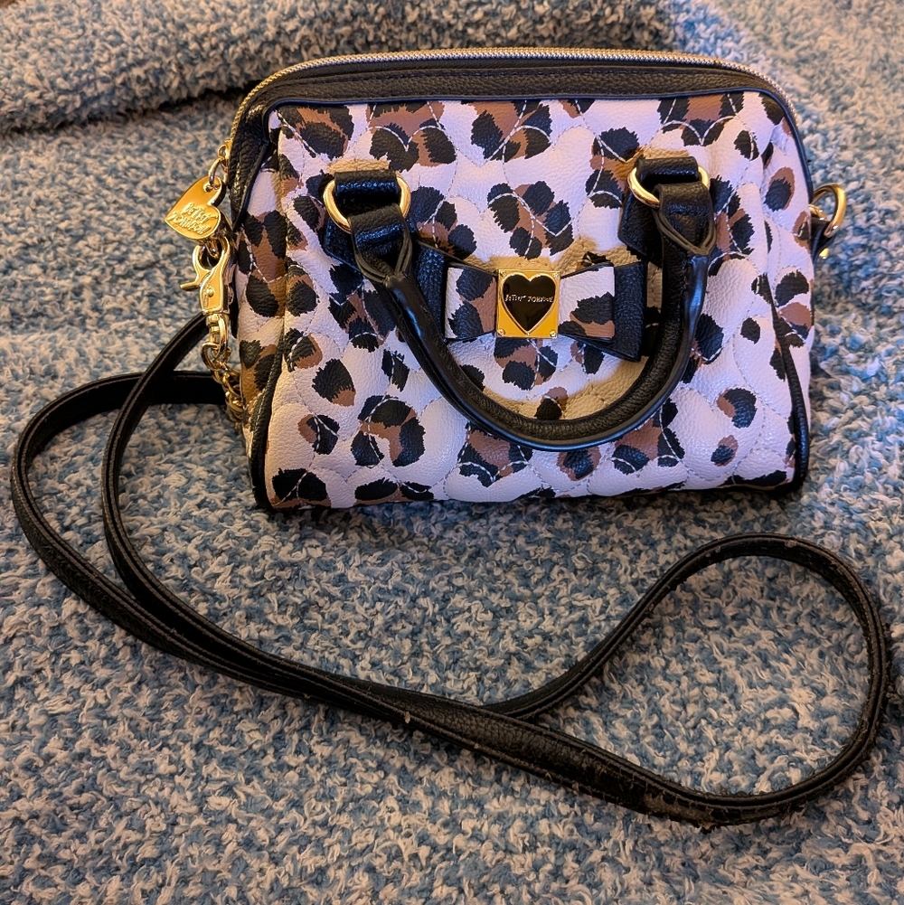 Betsey Johnson Leopard Print Crossbody Handbag
